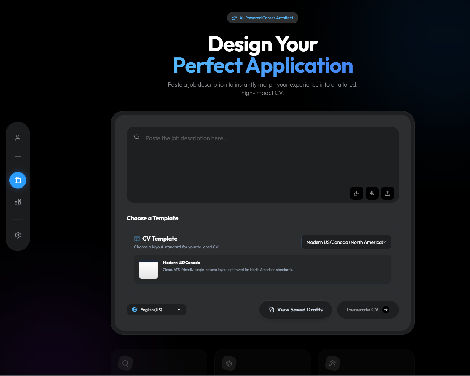 GroomCV job application builder
